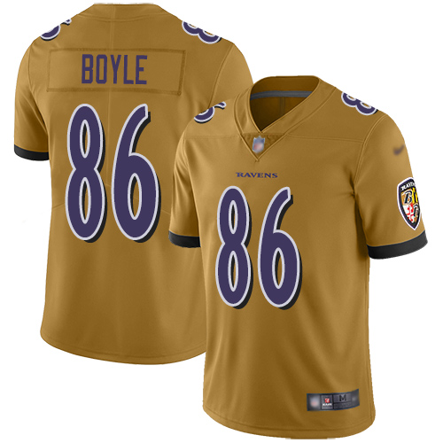 Baltimore Ravens Limited Gold Men Nick Boyle Jersey NFL Football #86 Inverted Legend->youth nfl jersey->Youth Jersey